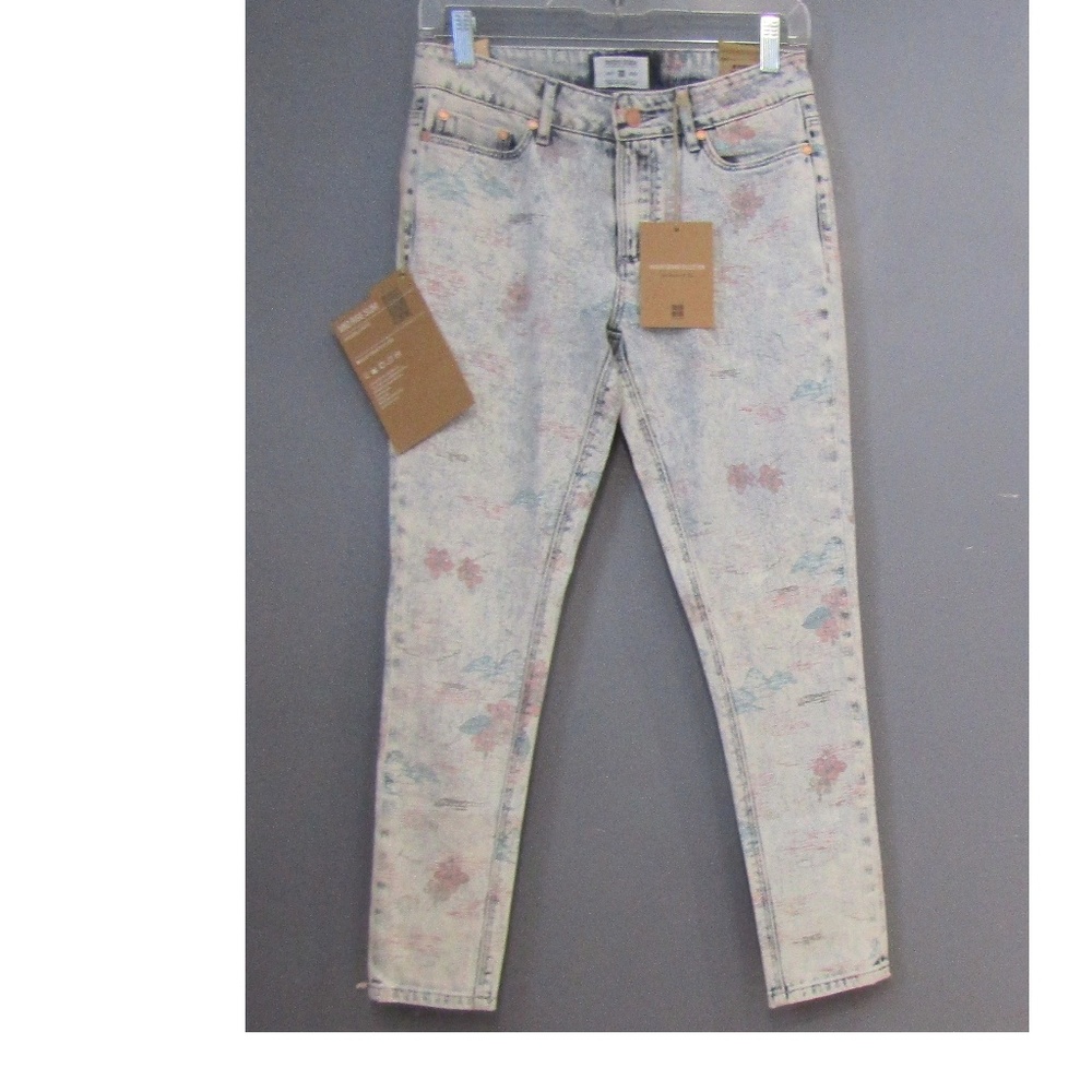 NEW Insight Denim Rundown Watercolor Skinny Jeans